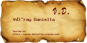 Váray Daniella névjegykártya